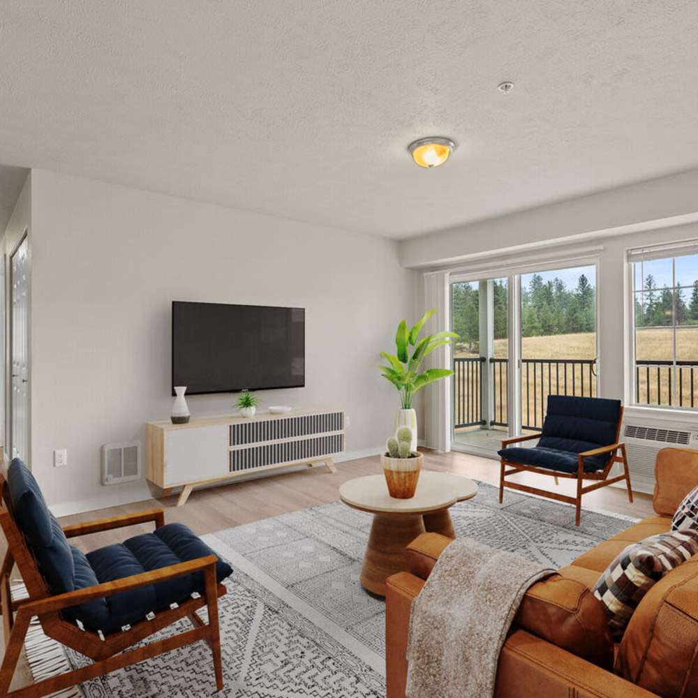 Spacious living rooms at Trillium in Spokane Valley, Washington
