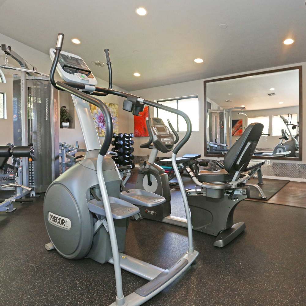 Fitness center with stair steppers at Fountain Palms in Peoria, Arizona