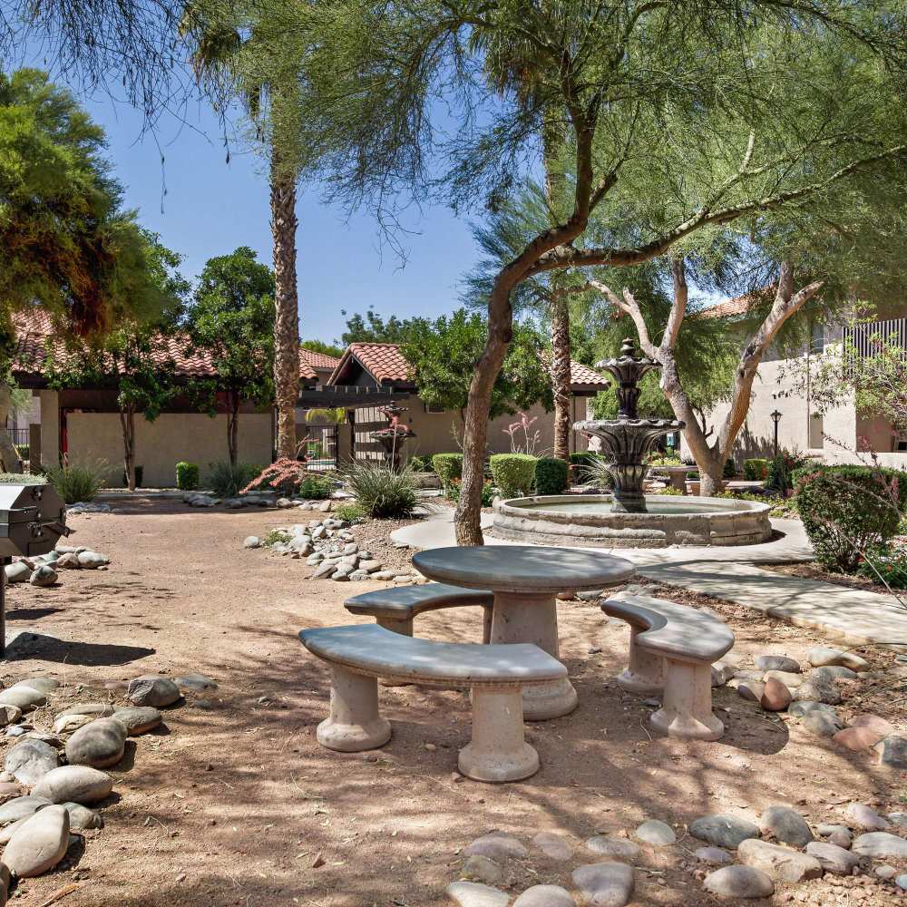 Take refreshing walks at Fountain Palms in Peoria, Arizona