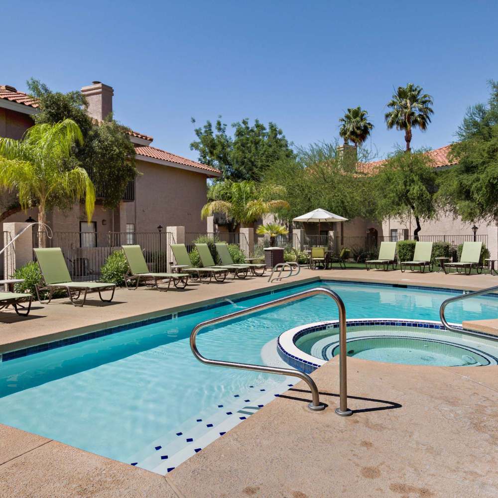 Swimming pool at Fountain Palms in Peoria, Arizona