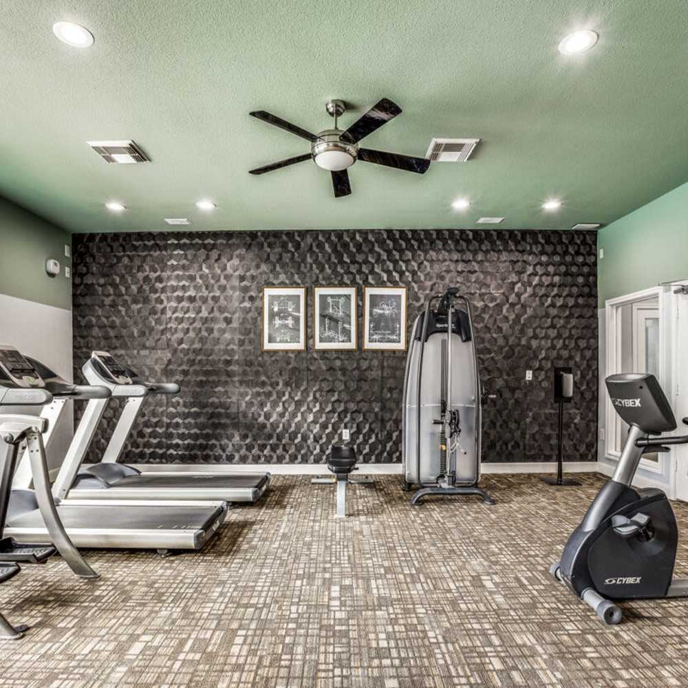 Fitness center at Woodland Park in Houston, Texas