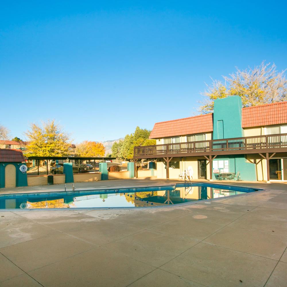 Large open pool area at Calero in Albuquerque, New Mexico