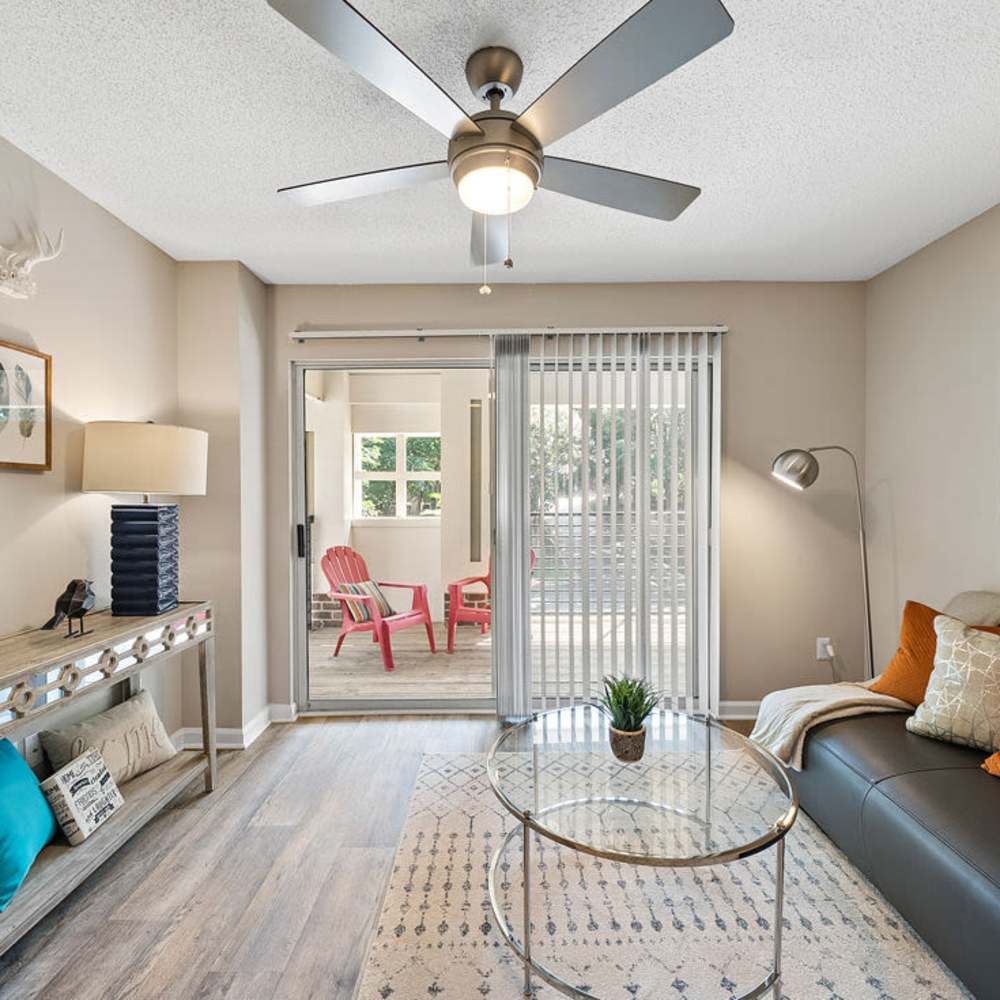 Open living space at Concord Apartments in Raleigh, North Carolina