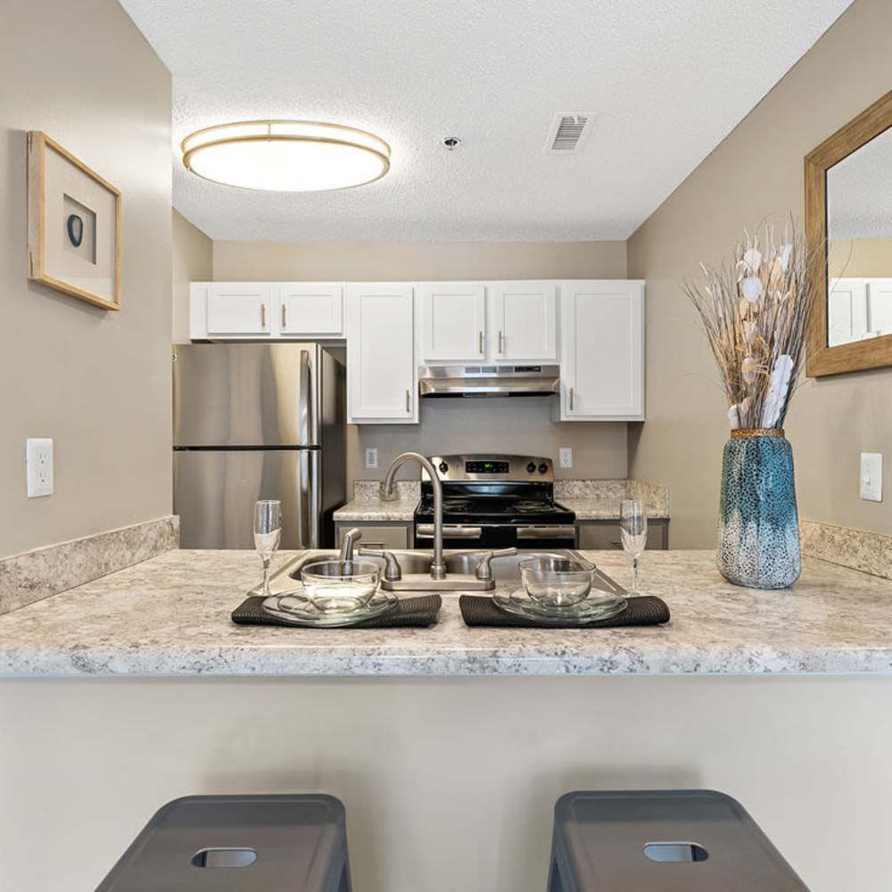 Modern kitchen at Concord Apartments in Raleigh, North Carolina