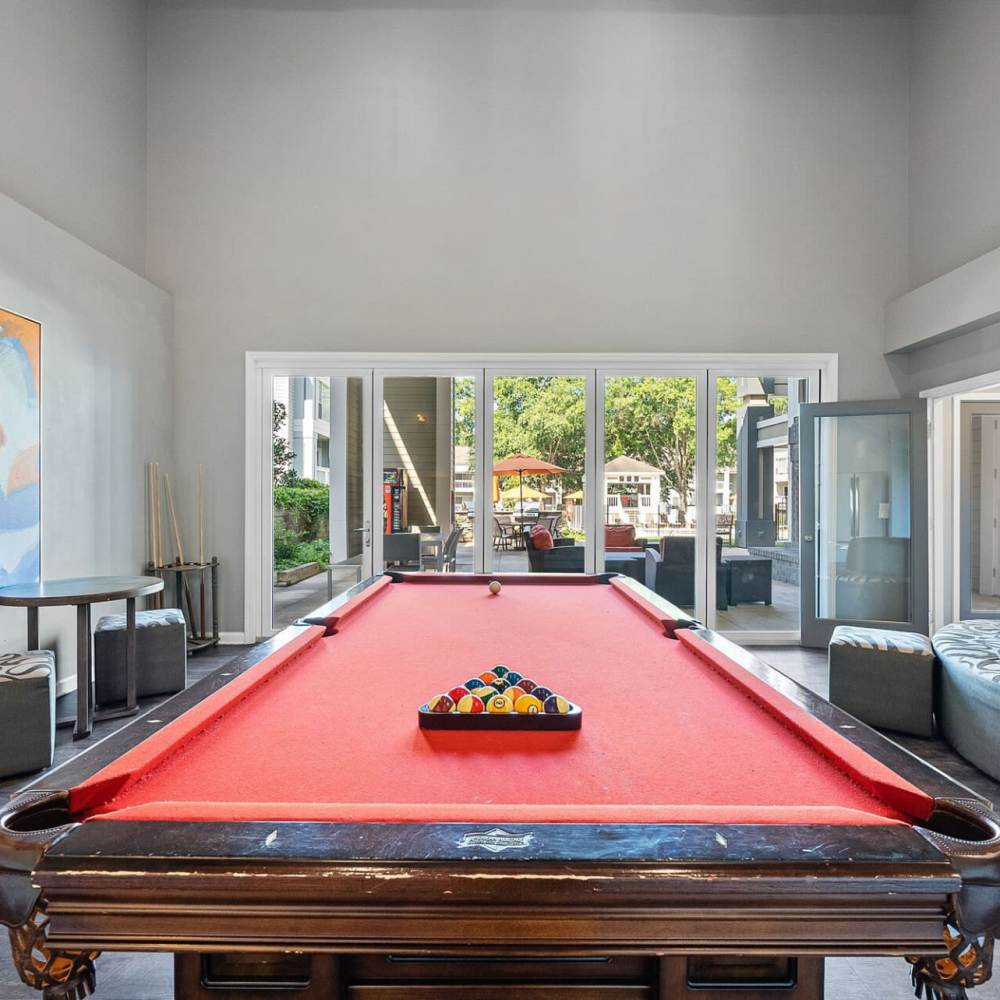 Billiards table at Concord Apartments in Raleigh, North Carolina