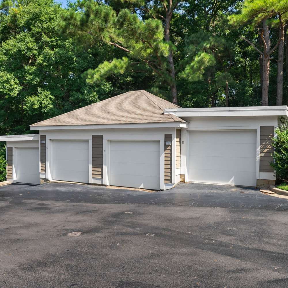 Garages available at Concord Apartments in Raleigh, North Carolina