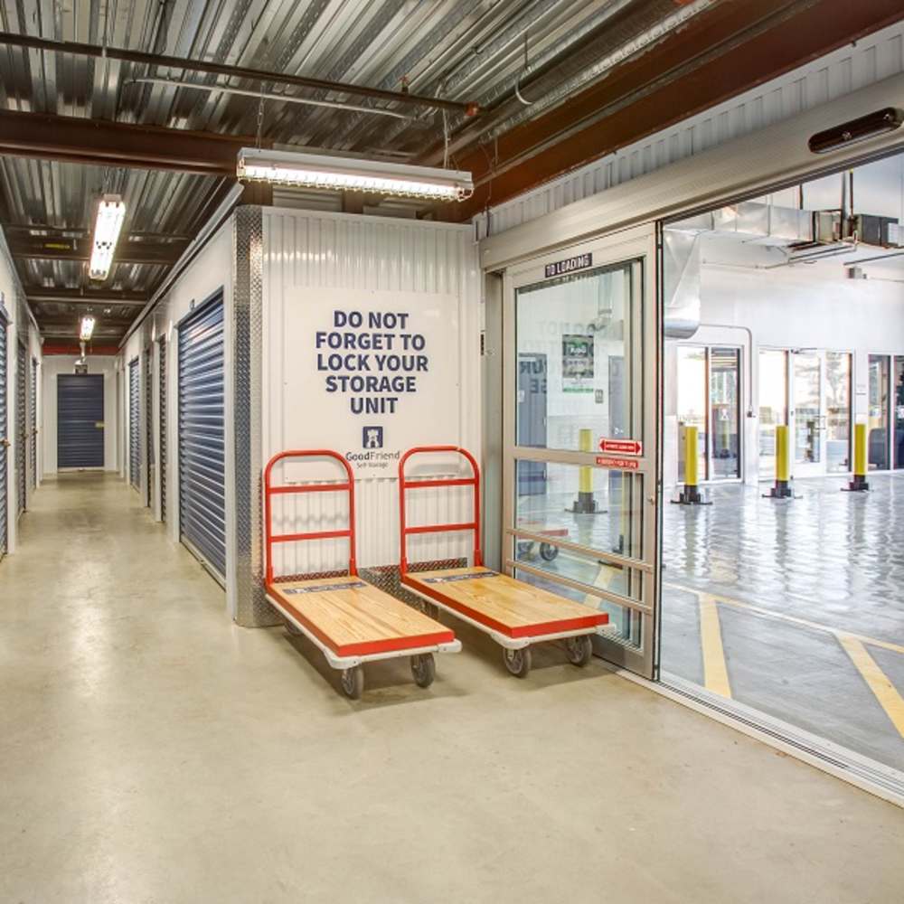 Interior Loading Areas at our locations managed by GoodFriend Self-Storage New Hyde Park in New Hyde Park, New York