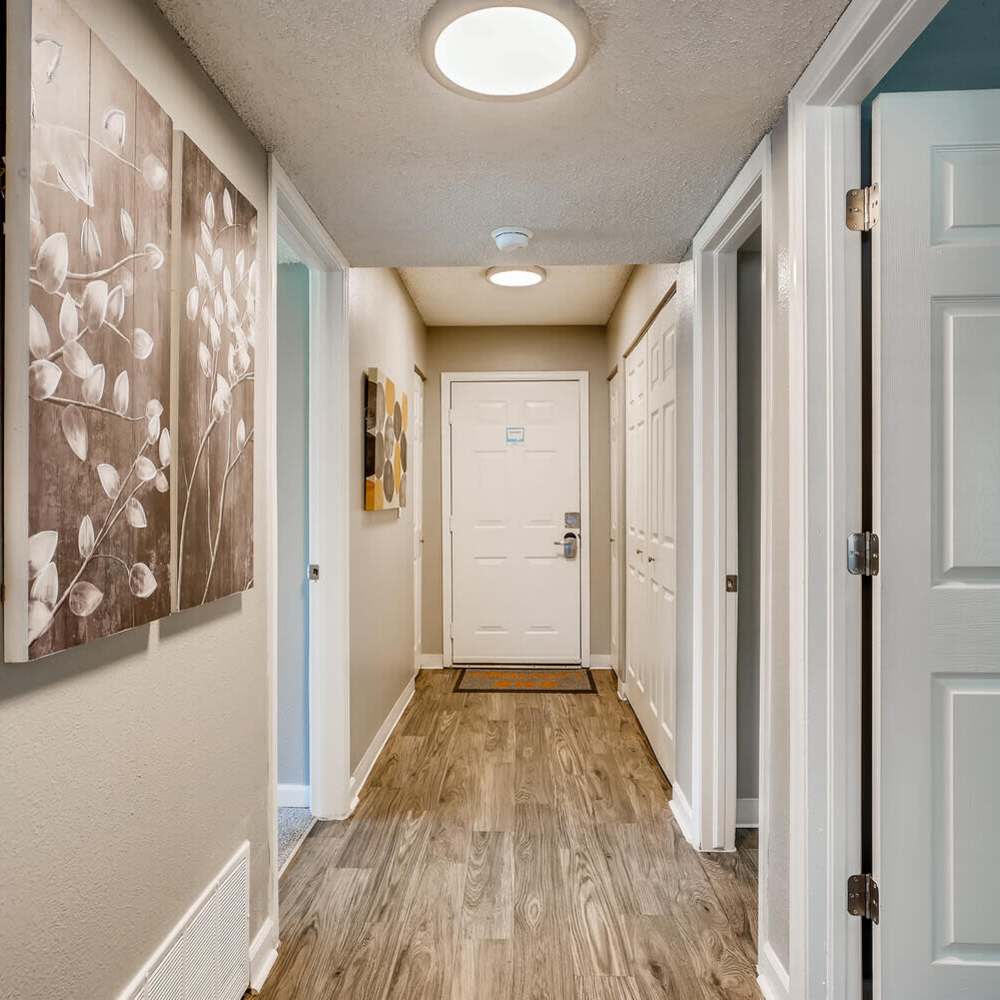 Residence hallway at Loretto Heights in Denver, Colorado