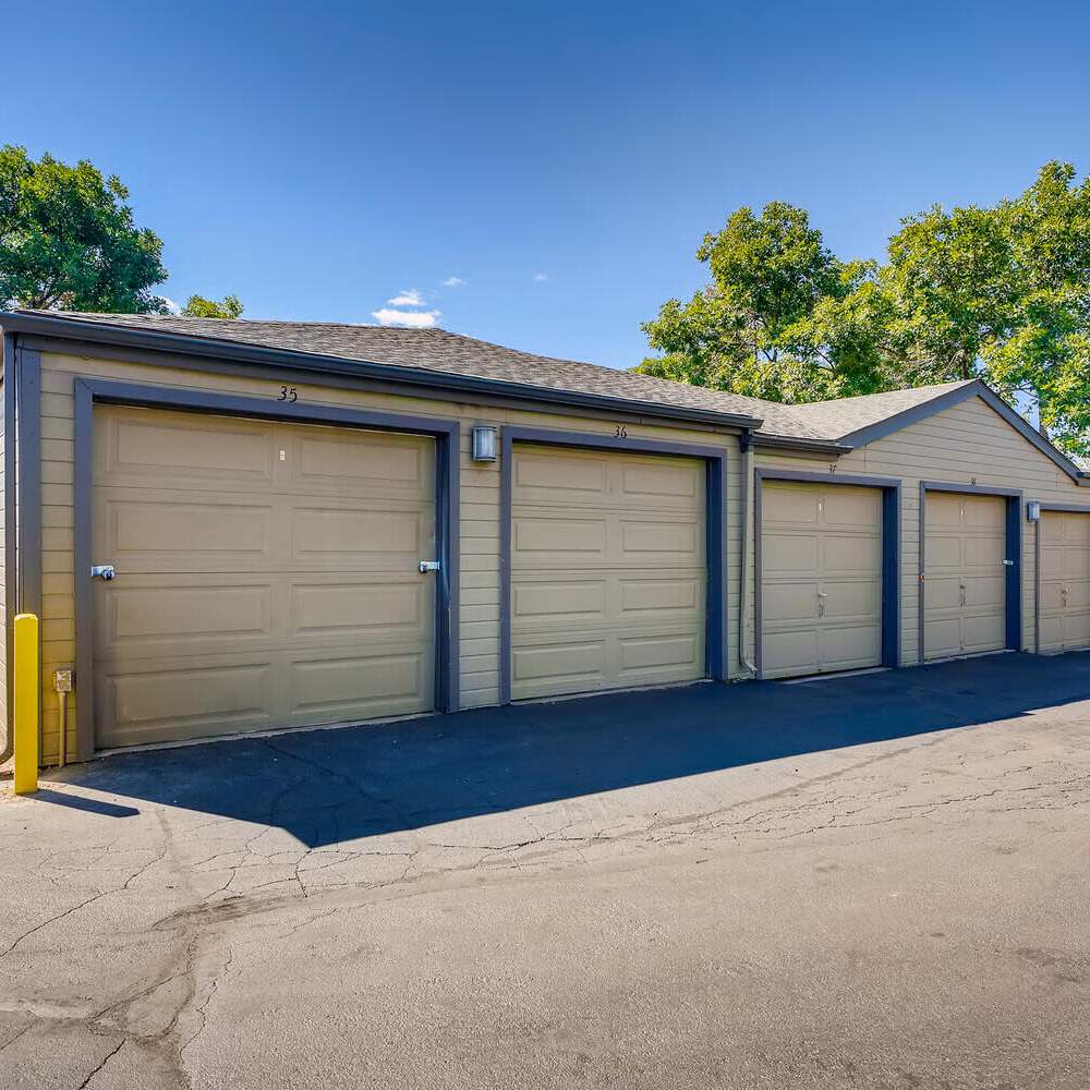 Garages available at Loretto Heights in Denver, Colorado