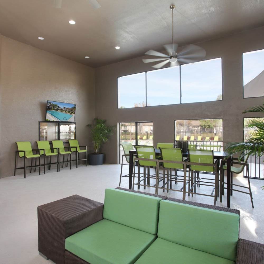 Comfy clubhouse at Four Lakes at Clearwater in Clearwater, Florida