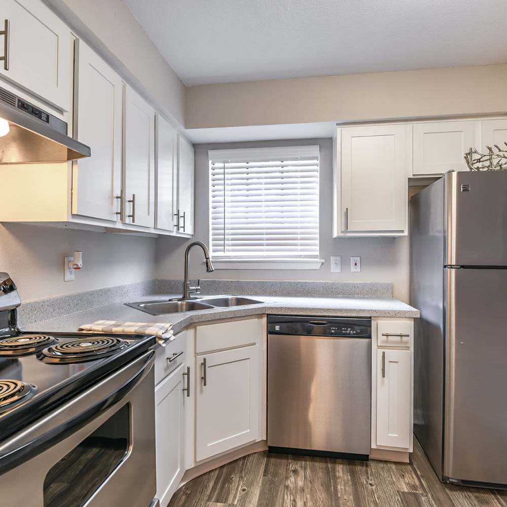 Modern kitchen at Fourteen01 Apartments in Orlando, Florida