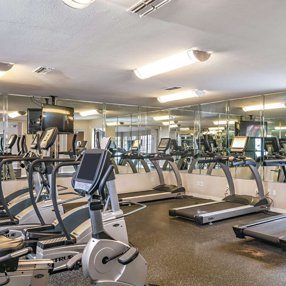 Fitness center at Fourteen01 Apartments in Orlando, Florida