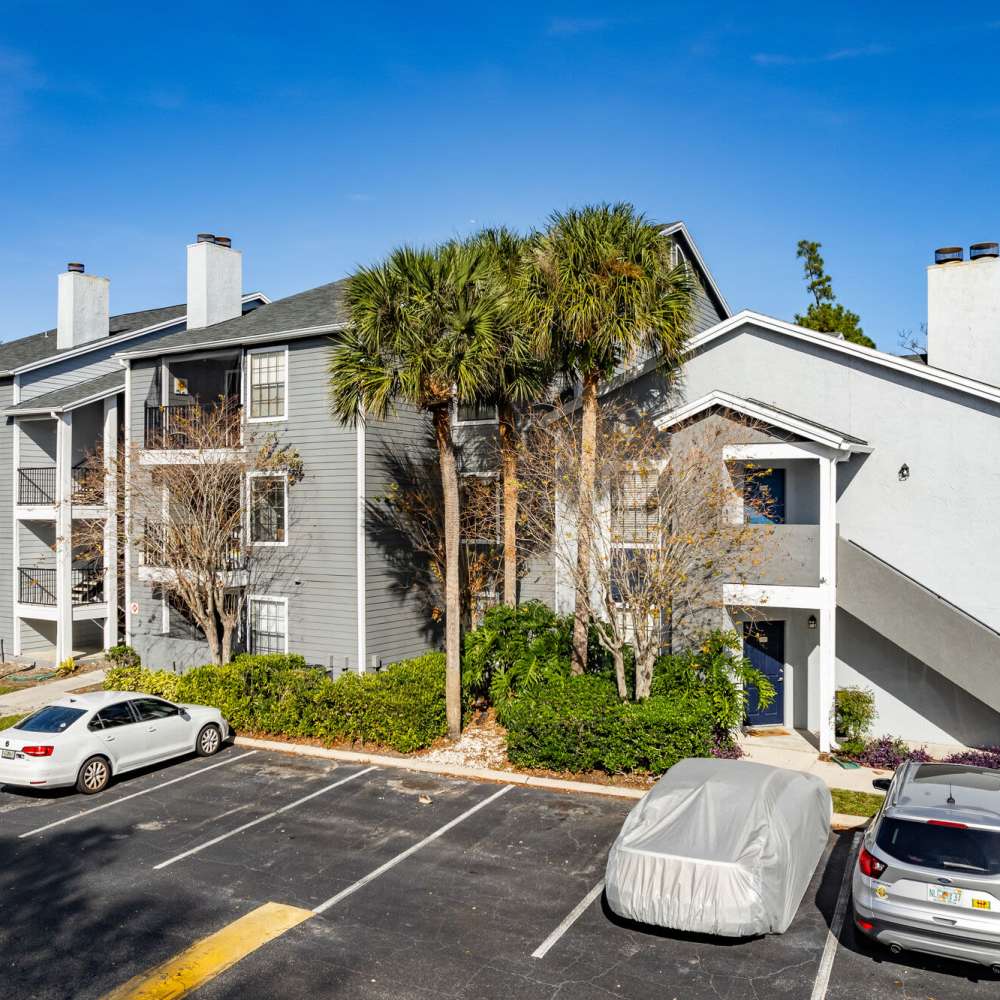 External apartment building view at Fourteen01 Apartments in Orlando, Florida