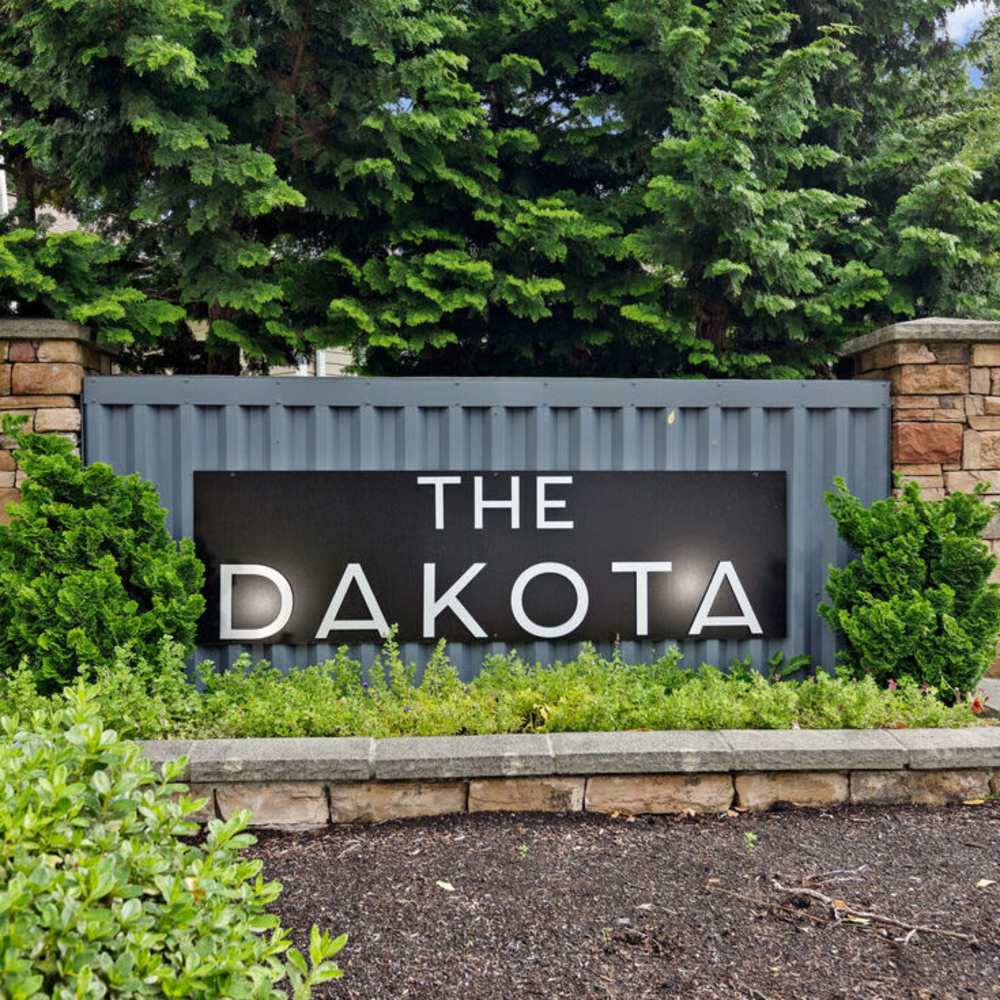 Exterior sign The Dakota in Lacey, Washington