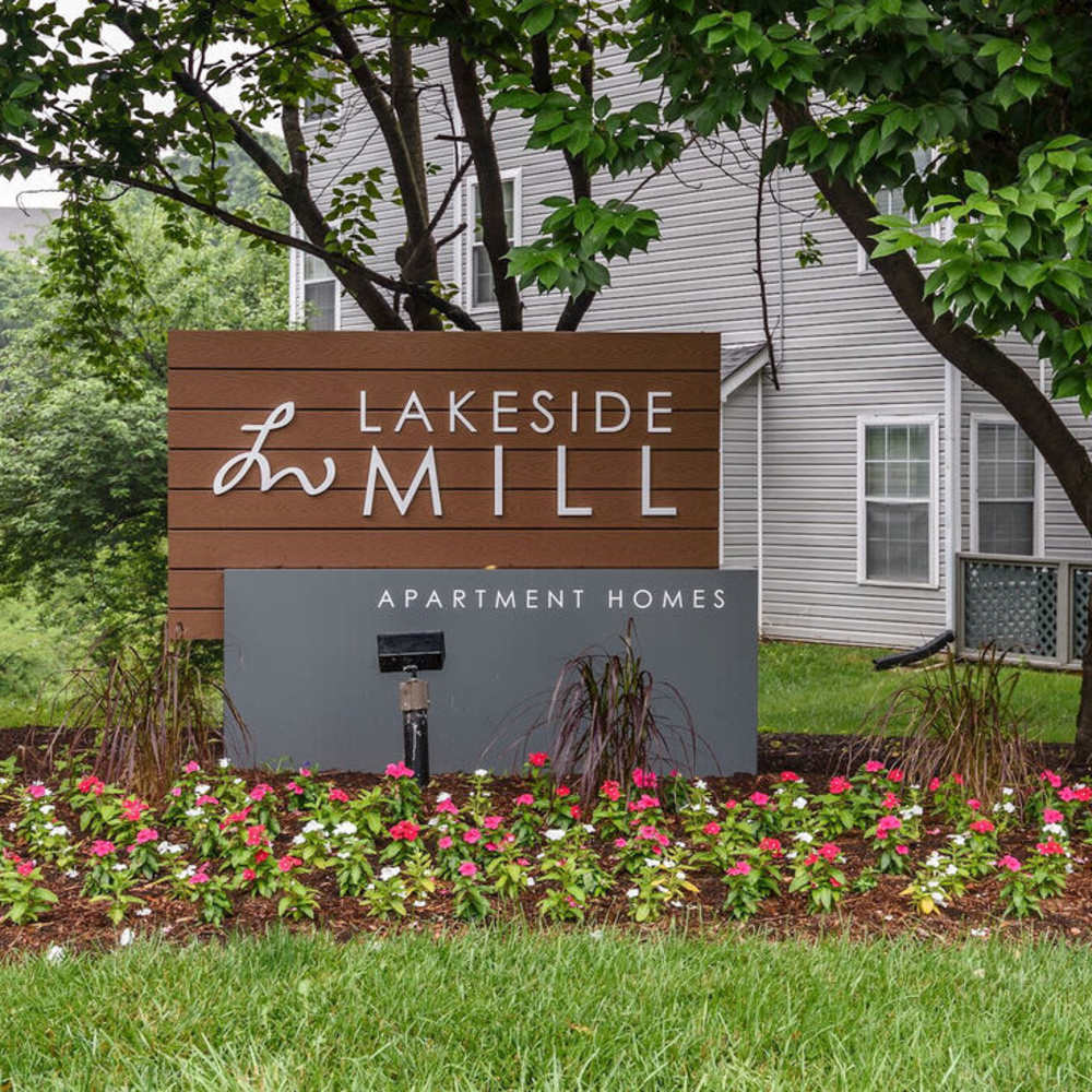 Exterior sign Lakeside Mill in Owings Mills, Maryland