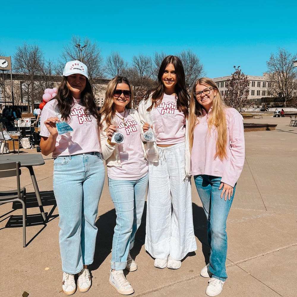 Group of residents outside at The Landing at Fayetteville in Fayetteville, Arkansas