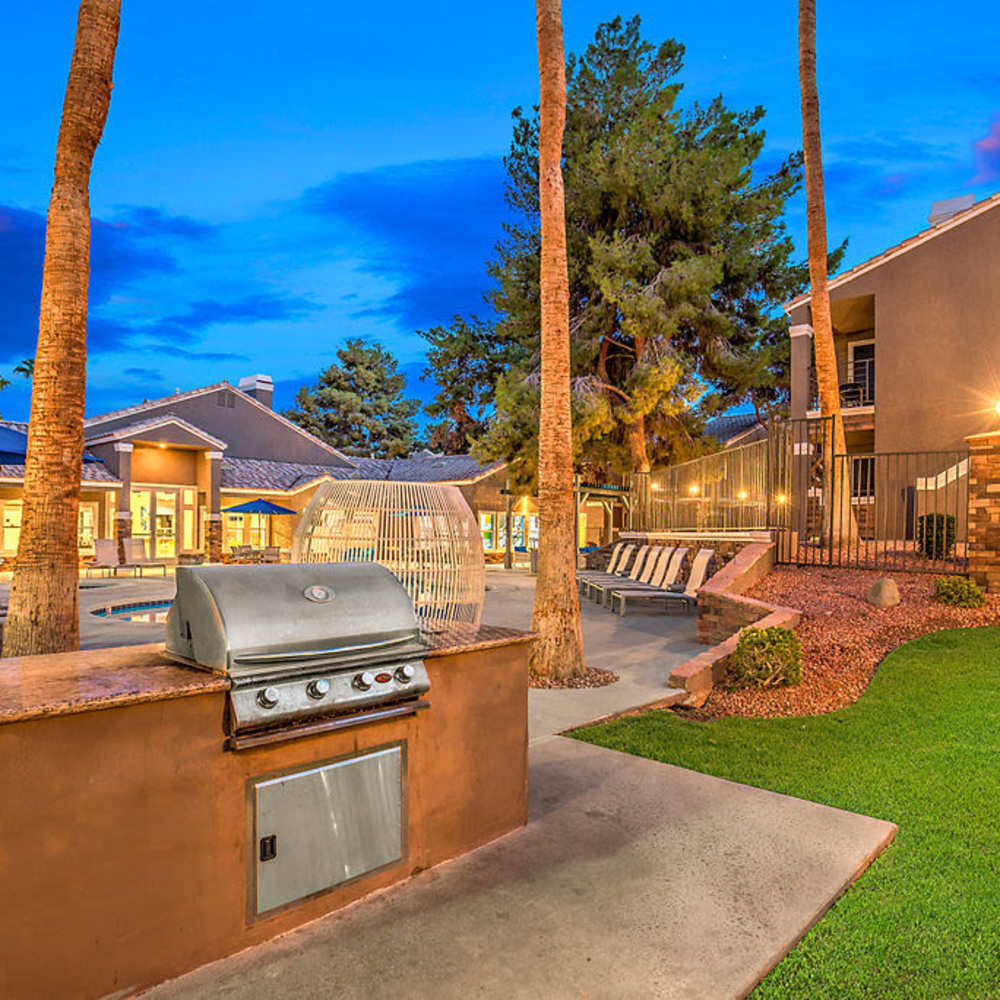 Barbequing stations at The Marlow in Henderson, Nevada