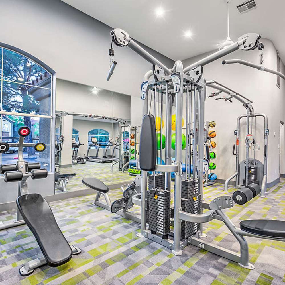 Fitness center with exercise machines at Collage in Las Vegas, Nevada