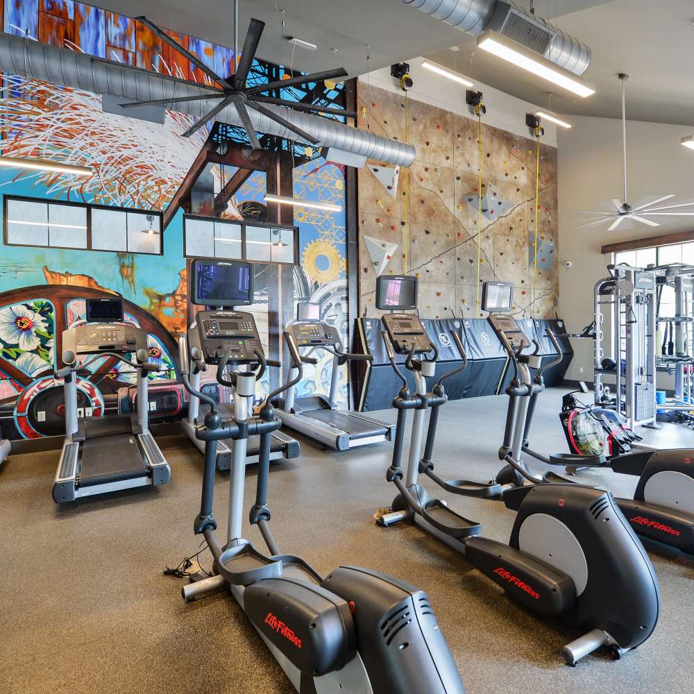 Fitness center at Riverworks in Phoenixville, Pennsylvania