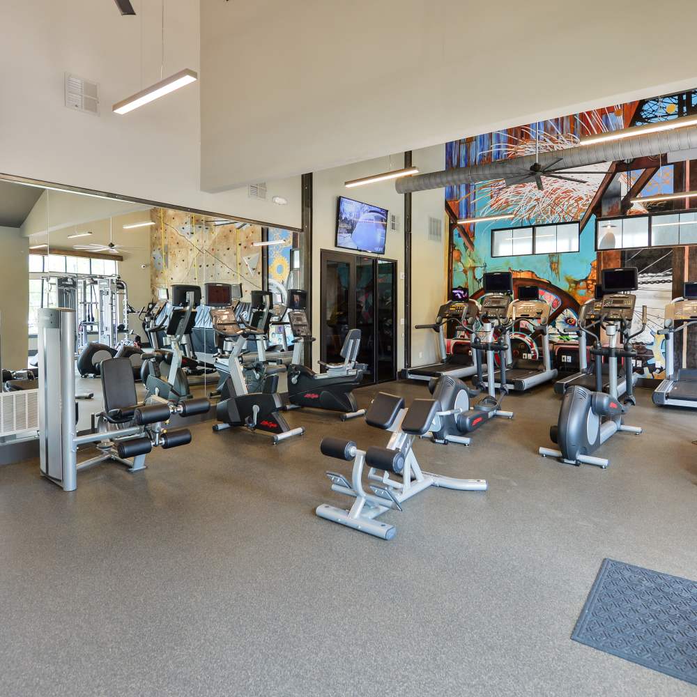 fitness equipment at Riverworks in Phoenixville, Pennsylvania