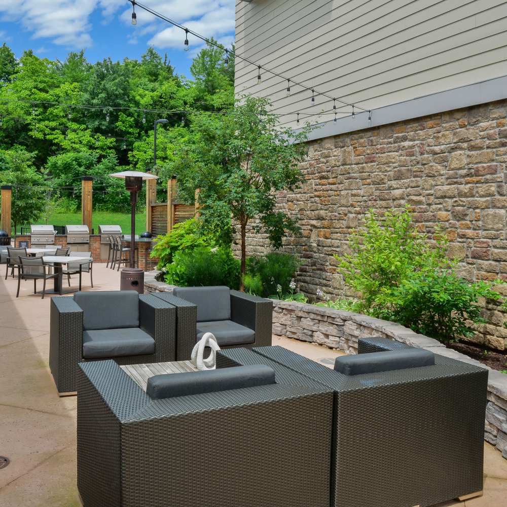 Lounge seating at Riverworks in Phoenixville, Pennsylvania