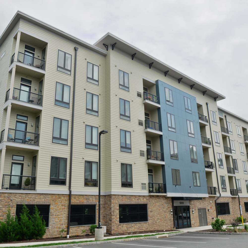 Exterior of the apartments at Riverworks in Phoenixville, Pennsylvania