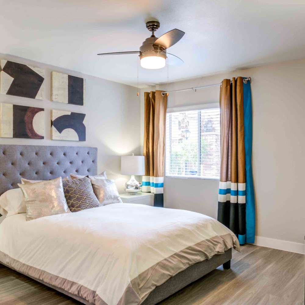 Bedroom with a ceiling fan at Cimarron in Las Vegas, Nevada