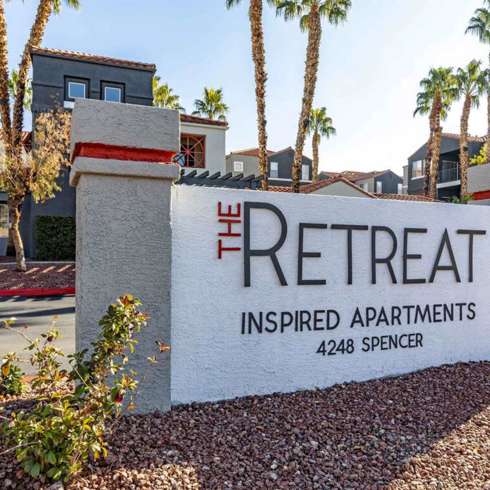  Front entrance sign at The Retreat in Las Vegas, Nevada