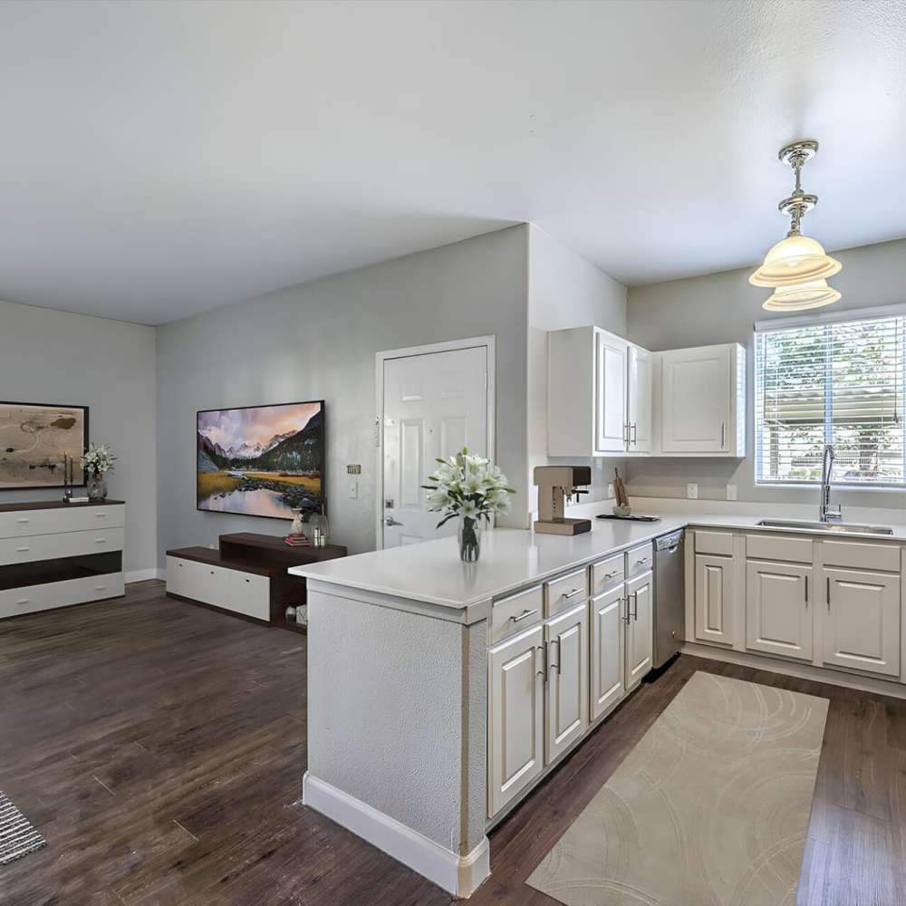 Kitchen with great counter space at Aviata in Las Vegas, Nevada