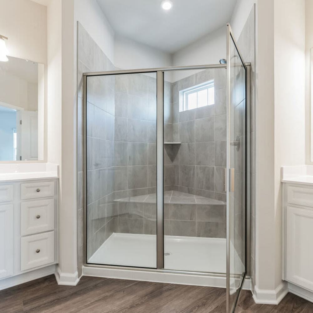 Bathroom with shower at Dorsey Overlook in Ellicott City, Maryland