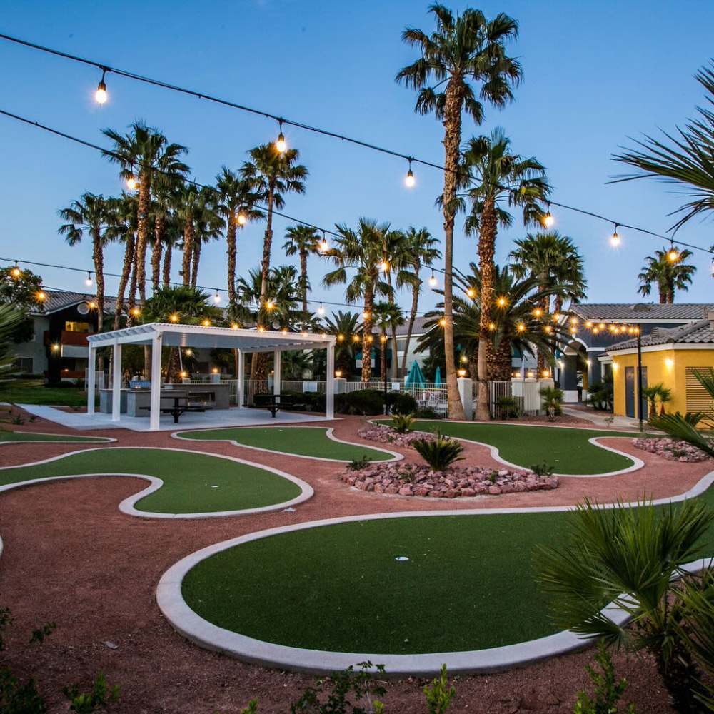 Exterior landscaping Villas at 6300 in Las Vegas, Nevada