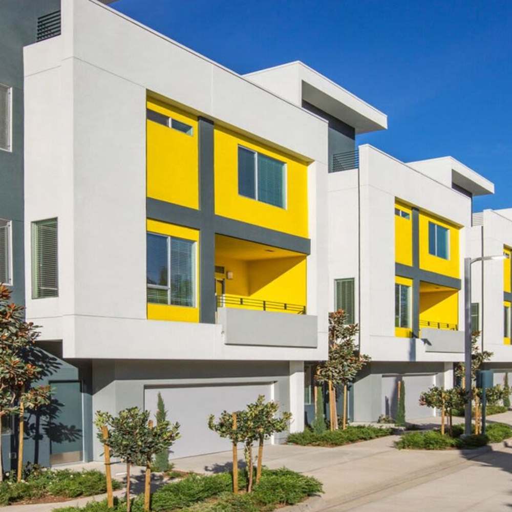 External view of apartment building at Nineteen01 in Santa Ana, California