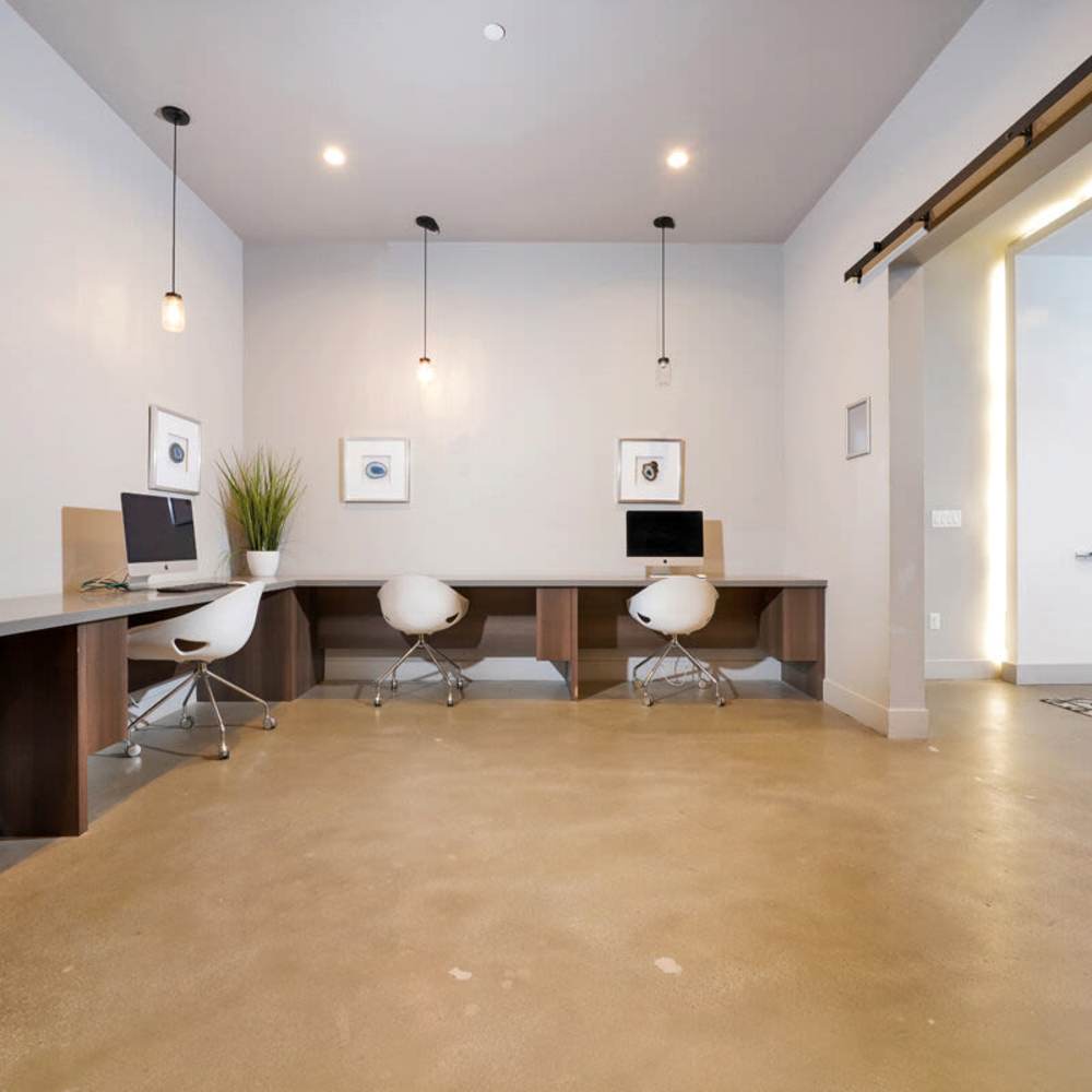 Business center at Nineteen01 in Santa Ana, California