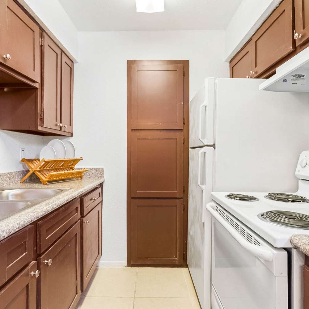 Modern kitchen at Victoria Park in Houston, Texas