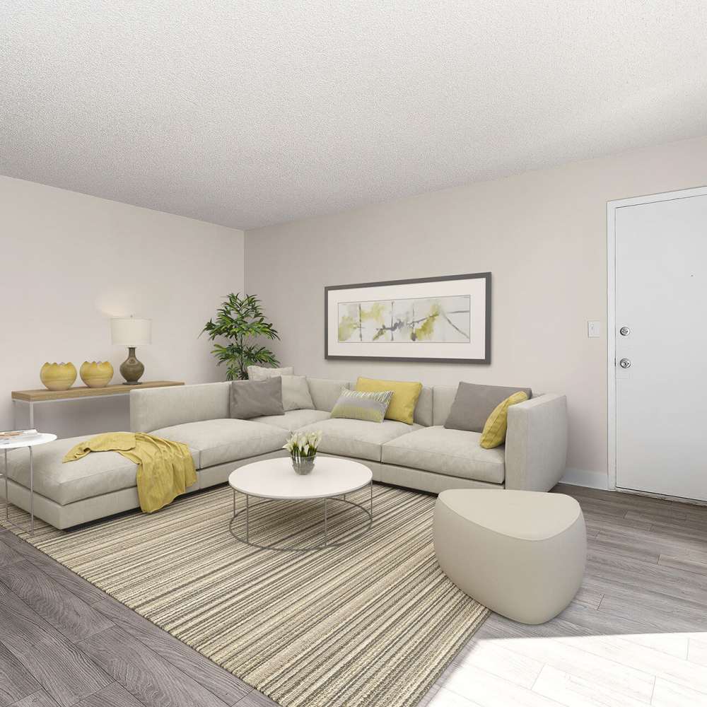 Modern living areas at ALTA in El Cajon, California