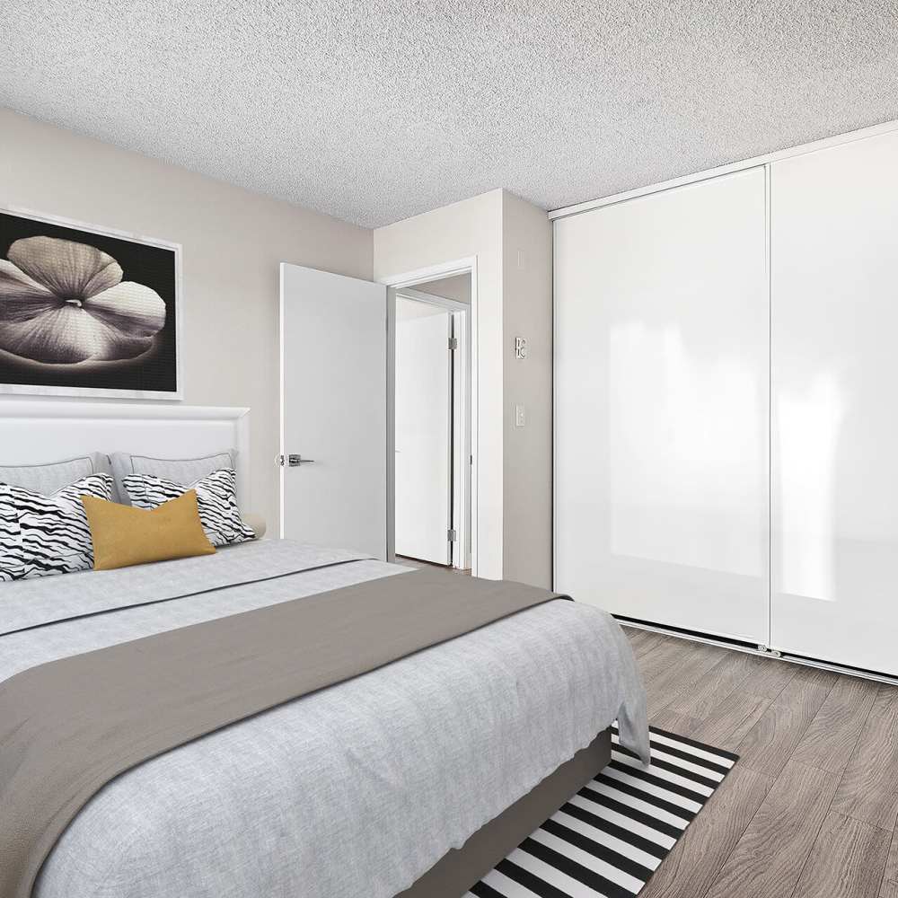 Modern bedrooms at ALTA in El Cajon, California