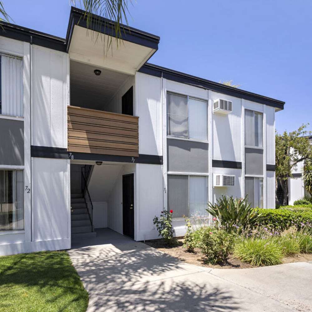 Front of apartment building at ALTA in El Cajon, California