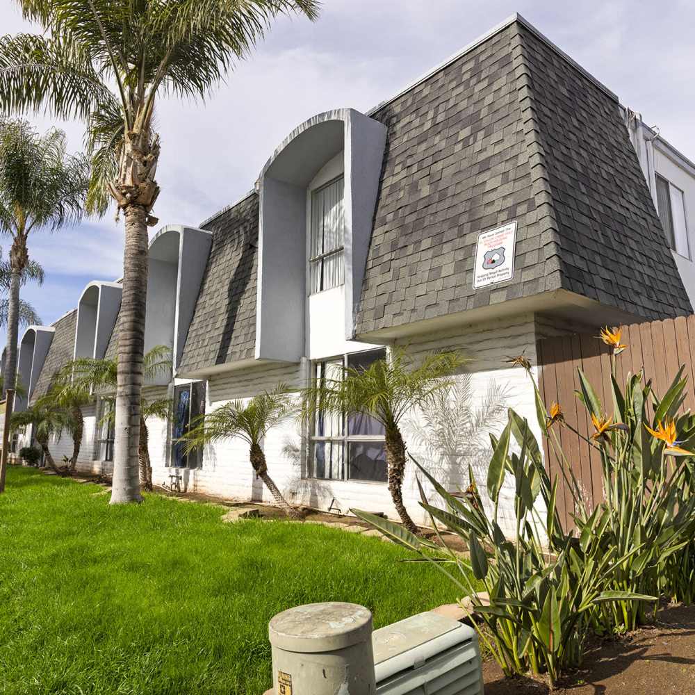 Front of apartments at Terre at 989 Peach in El Cajon, California