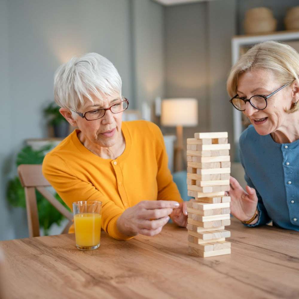 Residents playing games Revela at O'Fallon in O'Fallon, Illinois