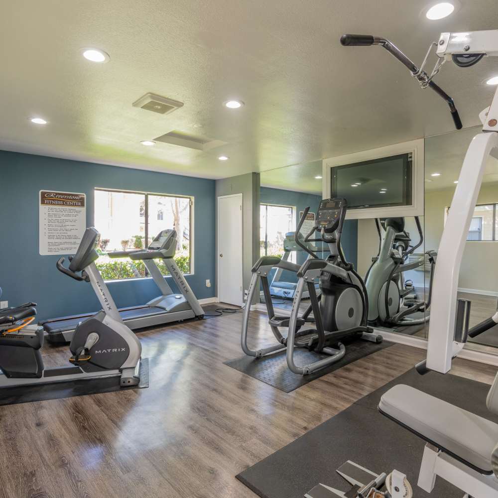 Gym Equipment in Riverstone Apartments in Sacramento, California