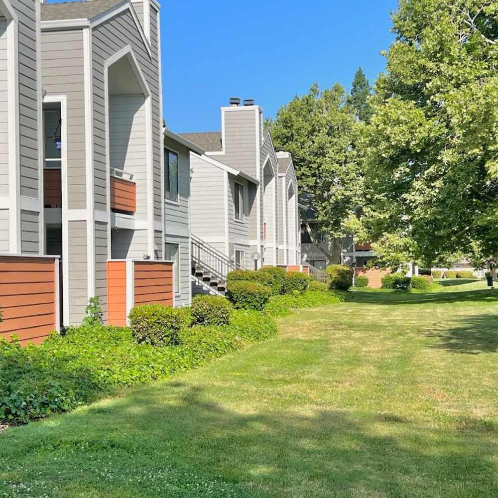 Garden and Back view in Riverstone Apartments in Sacramento, California