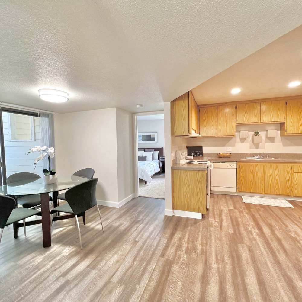 Wider view of the Kitchen Riverstone Apartments in Sacramento, California