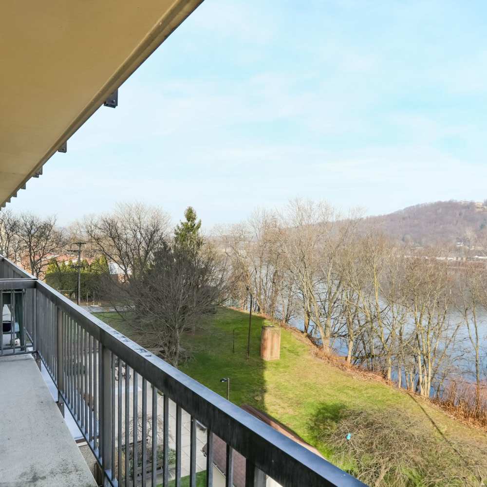 Balcony at Coraopolis Towers in Coraopolis, Pennsylvania