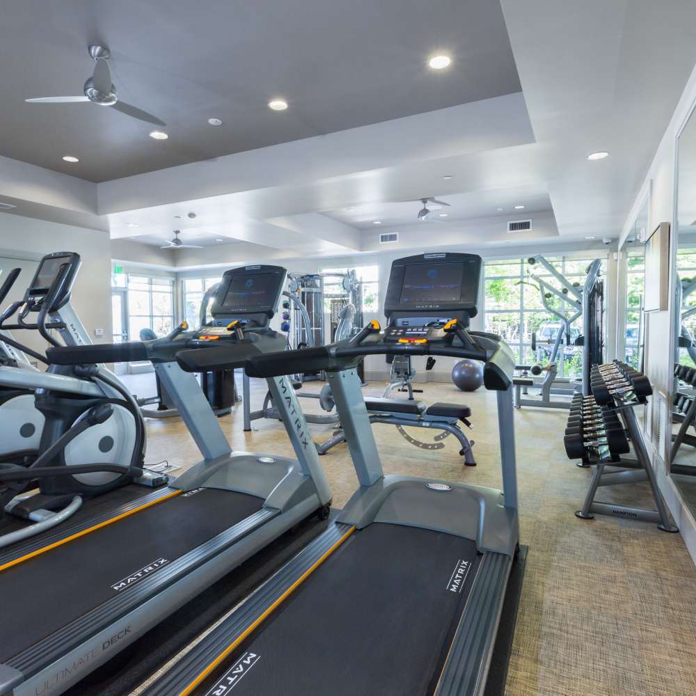 Fitness center with cardio equipment Vivere in Los Gatos, California