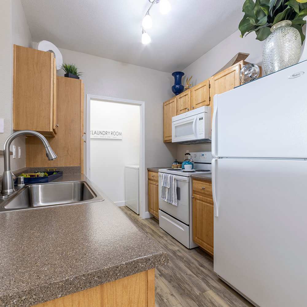 Kitchen with granite countertops at Canyon Vista in Sparks, Nevada