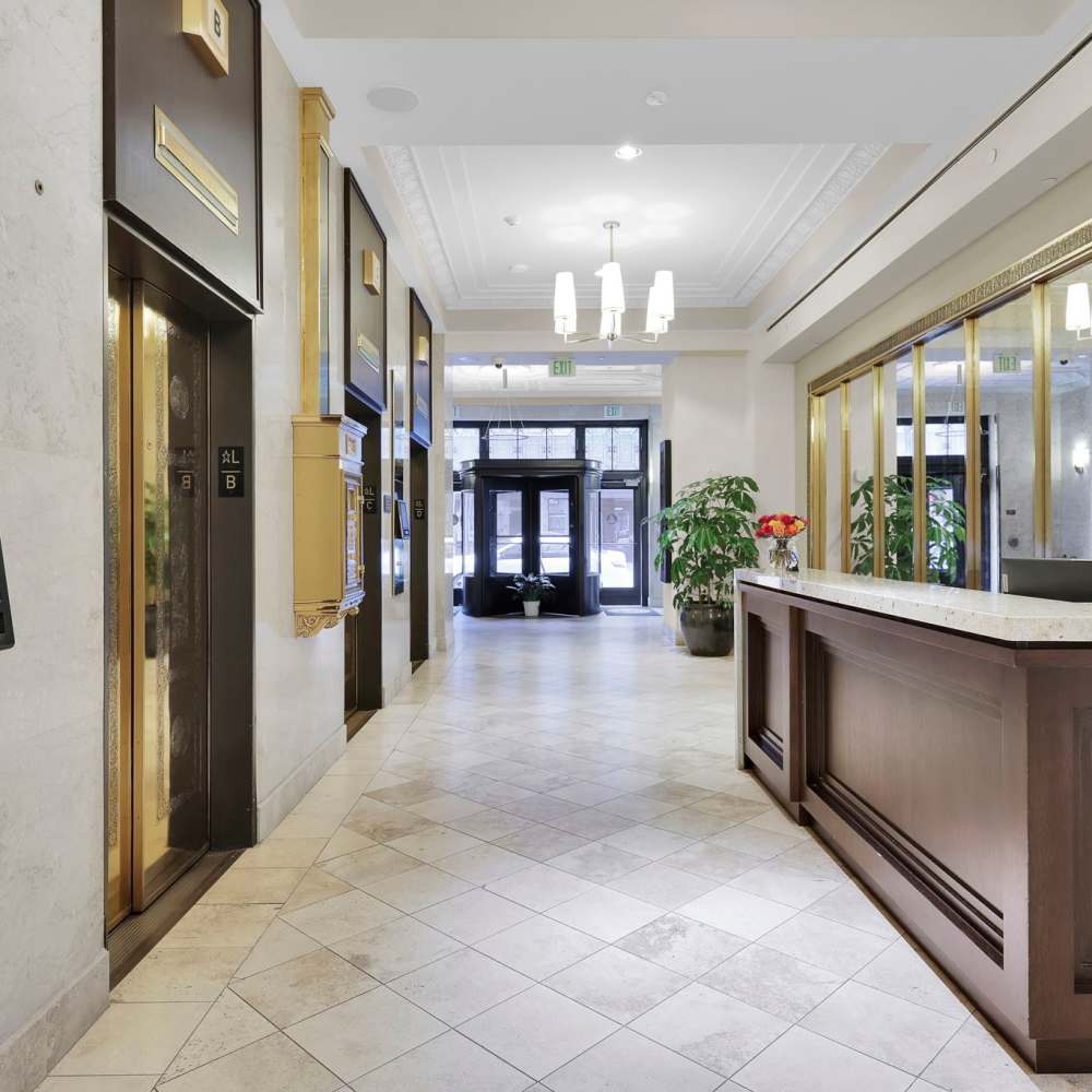 Front entrance at The Residences at Barnett in Jacksonville, Florida