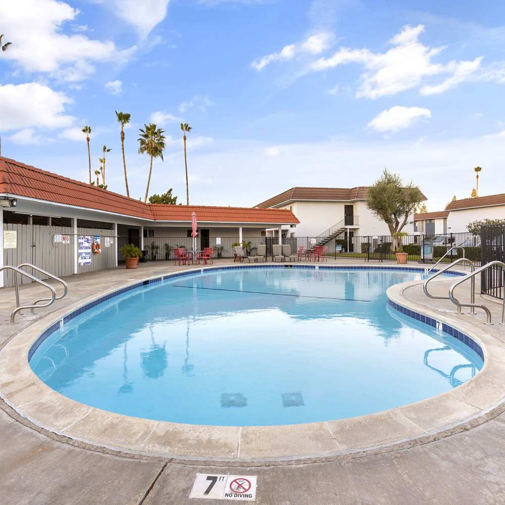 Refreshing swimming pool at Terre at Lexi in San Diego, California