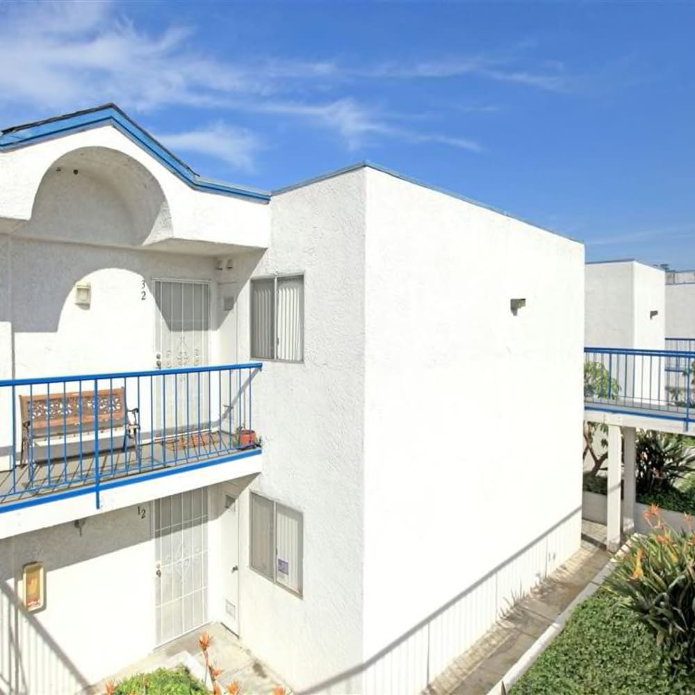 Exterior view of a balcony at Mar at Grove in Imperial Beach, California