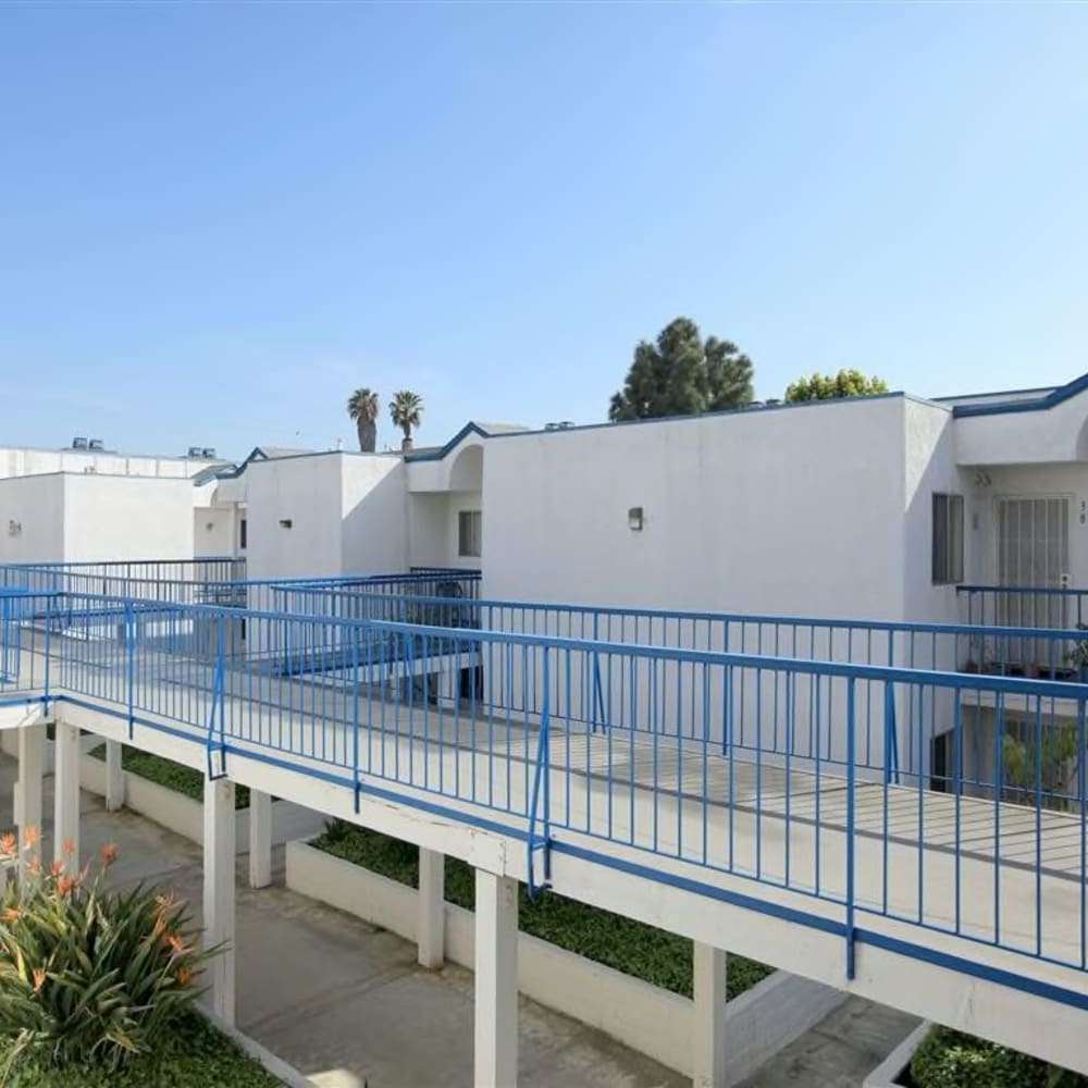 Second story walk way at Mar at Grove in Imperial Beach, California