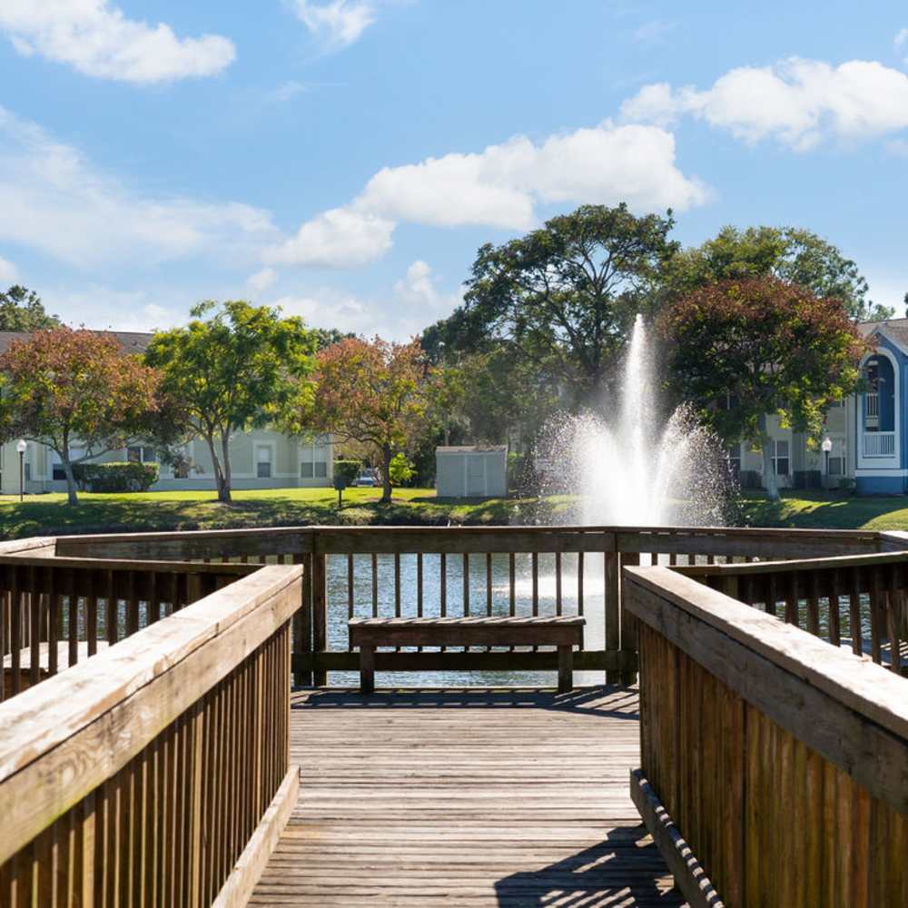 Fountain on Runaway Bay in Pinellas Park, Florida